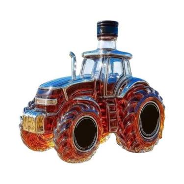 Imagem de Garrafas De Vidro Em Formato De Trator Para Whisky 300ml 350ml Decanta
