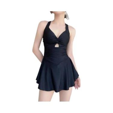 Imagem de Maiô Feminino De Uma Peça Em Cor Sólida, Estilo Conservador Com Ajuste
