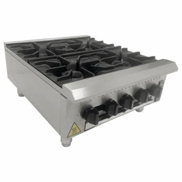 Imagem de Fogão Industrial De Mesa A Gás Venâncio Linha Prime 4 Queimadores Inox Grelha Ferro Fundido Pfi04g