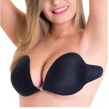 Imagem de Sutiã Adesivo Plus Size Invision Lov 236, Preto, 52