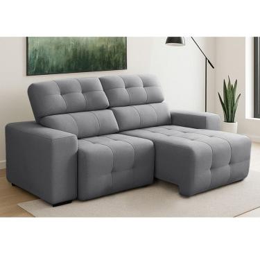 Imagem de Sofa 3 Lugares Retratil Reclinavel 210cm Linho Atualle Ferguile