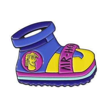 Imagem de Crachá De Metal Em Formato De Sapato Hércules, Broche Criativo Para Ro