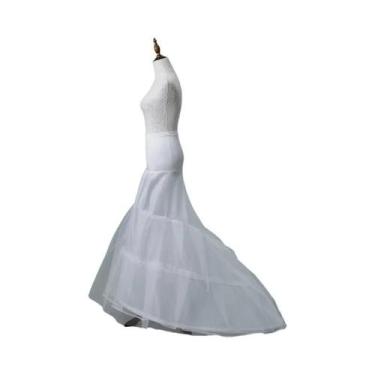 Imagem de Saia De Cauda De Sereia Com 2 Varetas, Crinolina Para Vestidos De Noiv