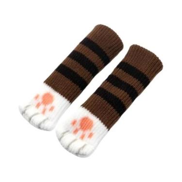 Imagem de Conjunto De 16 Peças De Protetores De Pés De Cadeira Em Forma De Gato,