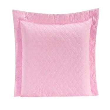 Imagem de Porta Travesseiro Requinte Liso Rosa Enxovais Aquarela