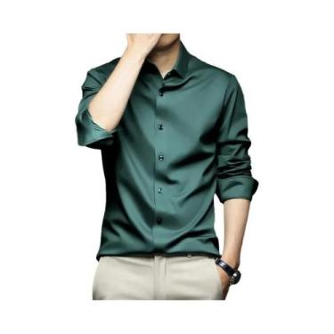 Imagem de Camisa Social Masculina De Manga Longa, Não Amassa, Resistente a Rugas