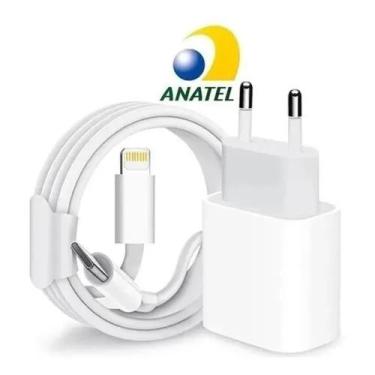 Imagem de Carregador 20W Turbo Fonte USB-C + Cabo 1M Compatível Iphone 7,8, X, X