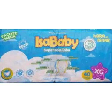 Imagem de Fralda Descartáve Super Sequinha Isababy Mega Tamanho XG de 12 a 15Kg 