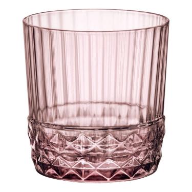 Imagem de JOGO 6 COPOS UÍSQUE DRINK BORMIOLI ROCCO AMERICA 20S VIDRO 370ml 9x8x8cm ROSA