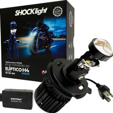Imagem de Lâmpada Led Mini Projetor Moto H4 5000 Lumens 6500K 12V 24V - Shocklig
