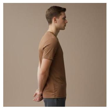 Imagem de Camiseta Masculina Malha Básica - NoBrand, Marrom, GG