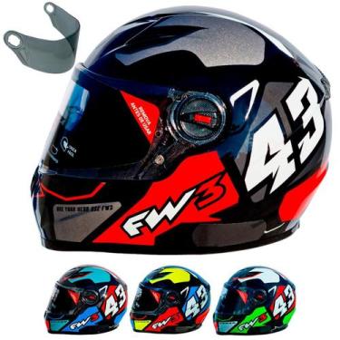 Imagem de Capacete Moto Fechado Fw3 Gtx 43 Com Oculos Interno + Viseira Fumê, Gr
