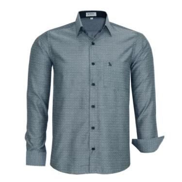 Imagem de Camisa Social Amil Masculina Manga Longa Comfort Com Detalhes 1873 - A