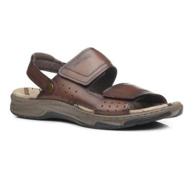 Imagem de Sandalia pegada em couro ref 132254 masculino, Marrom, 41