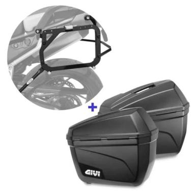 Imagem de Par Baú E22 Givi + Suporte Baú Lateral Triumph Tiger900 2020+ Spto512 