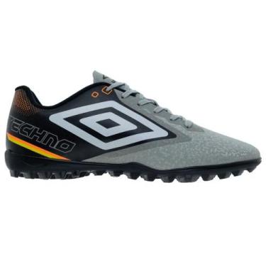 Imagem de Chuteira Society Masculina Umbro Techno II Cinza, 41, Cinza