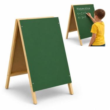 Imagem de Quadro Verde Dupla Face Infantil para Giz - Junges