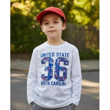 Imagem de Camiseta Masculina M.longa Infantil Várias Estampas Nº4 Ao 8 - Hering 