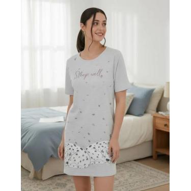 Imagem de Camisola Camisetão Algodão Várias Estampas P Ao Xgg Malwee Cor:Mescla 