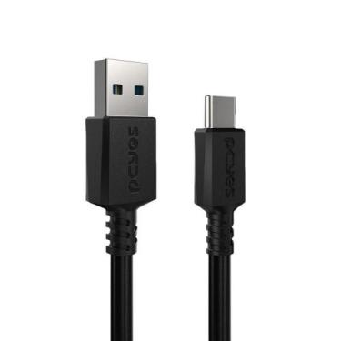 Imagem de Cabo Usb A 3.0 Macho P/ Usb Tipo-c - Preto - 2 Metros - Pucap3-2 - PCY