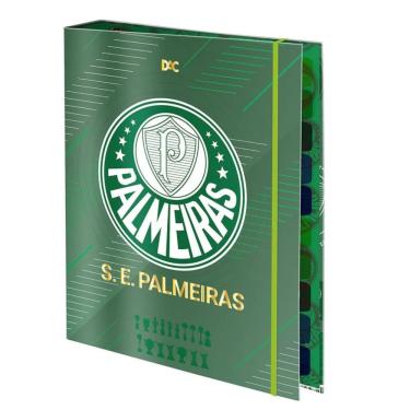 Imagem de Caderno Argolado Fichário DAC Universitário A4 com 48 Folhas 10 Divisórias e Elástico Verde