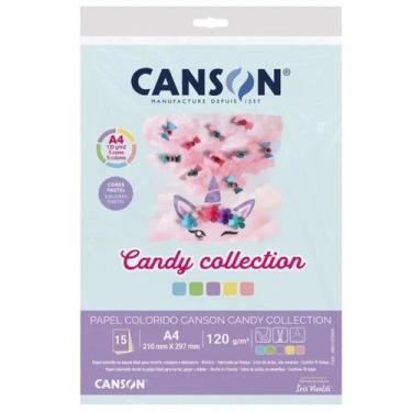 Imagem de Papel Colorido Canson Candy Collection 120g A4 15 fls