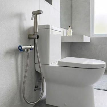 Imagem de Ducha Higiênica Completa 100% Aço Inox Cromada Chuveirinho - Vibranta
