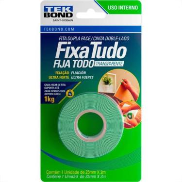 Imagem de Fita Dupla Face Tekbond Acrilica Fixa Tudo Interna 25Mm X 2M - 1Kg