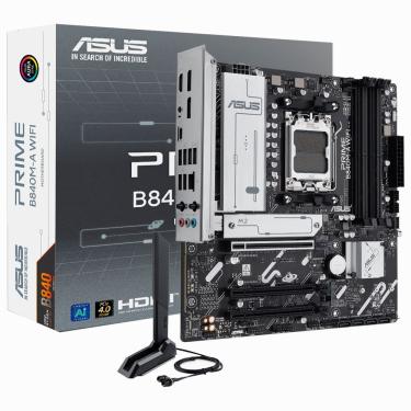 Imagem de Placa Mãe Asus Prime B840M-A Wi-Fi com Socket AM5 DDR5 Preto com Wi-Fi 6 e Bluetooth 5.0