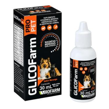Imagem de Suplemento Vitamínico Cães-Gatos-Aves GlicoFarm Pro Pet 30ml - Biofarm