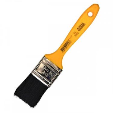 Imagem de Pincel Trincha Pintura Roma Preta 304 1.1/2'' Cabo Amarelo - Kit C/12 