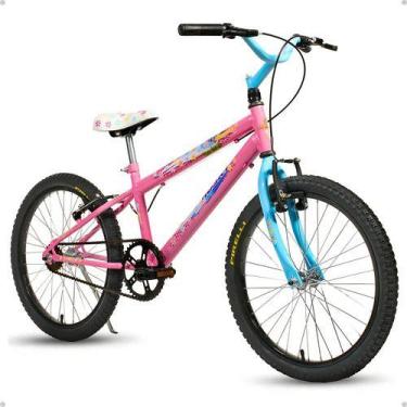 Imagem de Bicicleta Infantil Feminina Aro 20 Rapunzel Menina Alumínio Husky Azul