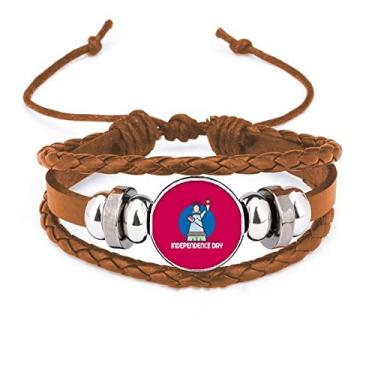 Imagem de un brand Pulseira Independence Day Freedom Unity ornamento de couro joia