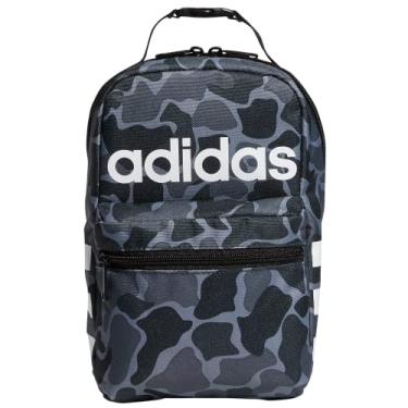 Imagem de adidas Lancheira unissex Santiago 2 para adultos, Nomad Camuflagem Cinza/Branco/2.0, One Size, Adidas Lancheira unissex Santiago, caixa isolada para alimentos escolares descontinuada