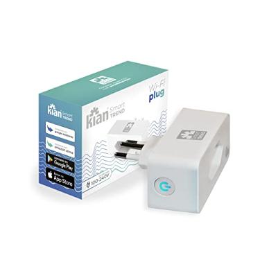 Imagem de Tomada Inteligente Smart Plug Kian Wi-Fi 10A Ligue ou Desligue Seus Eletrodomésticos Através do Celular - Compatível com Alexa e Google Assistente