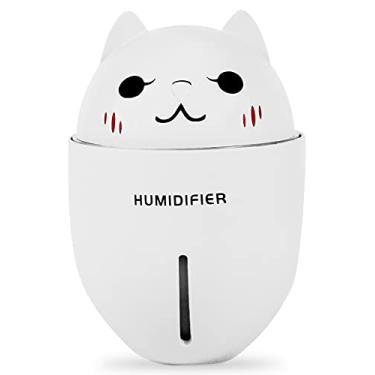 Imagem de Umidificador Gatinho Purificador De Ar Ultrassónico com Aromatizador Portátil (Branco)