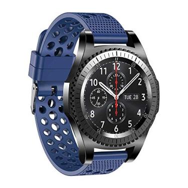 Imagem de Pulseira 22mm Sport V2 compatível com Samsung Galaxy Watch 3 45mm - Galaxy Watch 46mm Sm-R800 - Gear S3 Frontier - Amazfit GTR 47mm - Marca LTIMPORTS (Azul)