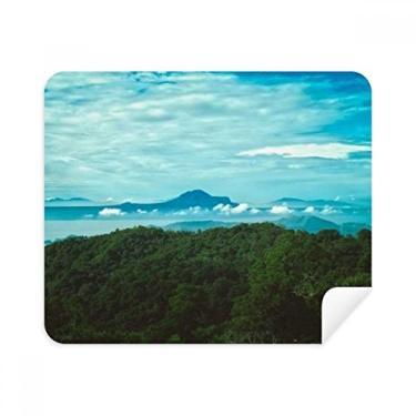 Imagem de Pano de limpeza de tela azul céu verde floresta, ciência, natureza, cenário, pano de limpeza, 2 peças de tecido de camurça