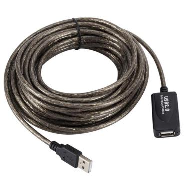 Imagem de Cabo Extensor USB 2.0 Amplificado Ativo 10m Macho-a Fêmea-a