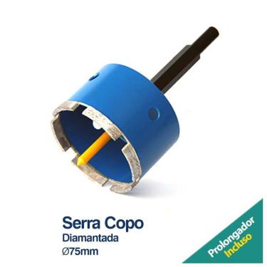 Imagem de Serra Copo Diamantada JRC Diamantados 75mm 