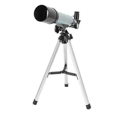 Imagem de Luqeeg Telescópio infantil, telescópio refrator de estrutura leve, telescópio astronômico profissional com suporte tripé ideia de presente para entusiastas de astronomia crianças iniciantes para casa, acampamento, viagens