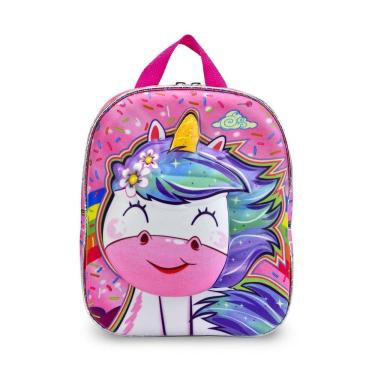 Imagem de Lancheira 3D Tipo Mochila P Unicórnio Infantil Impermeável