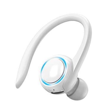 Imagem de Fone De Ouvido Bluetooth De Alta Potência Tipo Gancho único Sem Fio Fone De Ouvido Intra-auricular De Longa Duração (Branco)