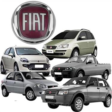 Imagem de Emblema Vermelho Grade Radiador Fiat Uno Palio Siena Strada