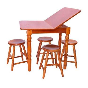 Imagem de Conjunto de Mesa Dobrável com 4 Bancos Piratini
