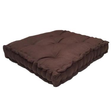 Imagem de Almofada Turca Futon Cadeiras Bancos Áreas 60X60 Cm Marrom