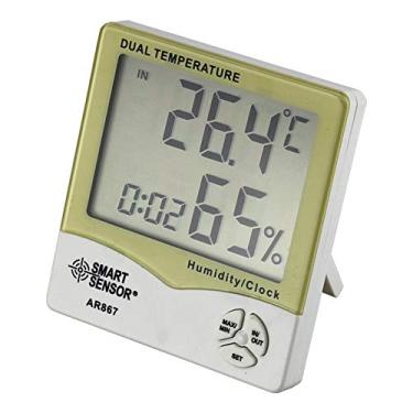 Imagem de Tingpai Sensor igente AR867 LCD Higrômetro Termômetro Dual Medidor de Tempe tu de U ade Estação Meteorológica Ao Ar Livre Indoor com Calendário & Relógio de Alarme