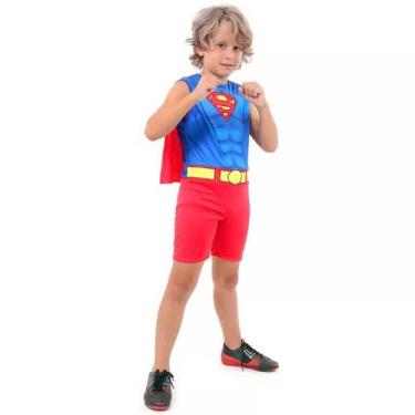 Imagem de Fantasia Super Homem Infantil Regata Com Capa - Sulamericana Fantasias