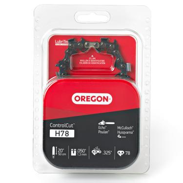 Imagem de Oregon Corrente de motosserra H78 ControlCut para barra de 50 cm – 78 elos de acionamento, lâmina de motosserra de reposição de baixo recuo, calibre 0,127 cm, passo de 0,825 cm, serve para modelos