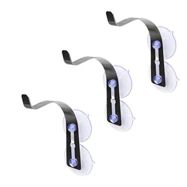 Imagem de Pacote com 3 ventosas resistentes gancho de aço inoxidável para jardim cozinha e banheiro alimentadores de pássaros pendurados plantas ao ar livre sinos de vento grinalda toalha roupão e bucha